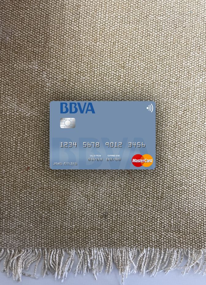 Download Paraguay Banco BBVA Bank mastercard photolook front Photoshop template